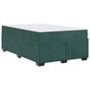 vidaXL Estructura de cama con colch&oacute;n Verde oscuro 120 x 200 cm tela