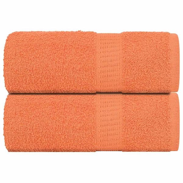 vidaXL Toallas de mano 2 unidades FROGN Naranja 30x30 cm 100% Algodón