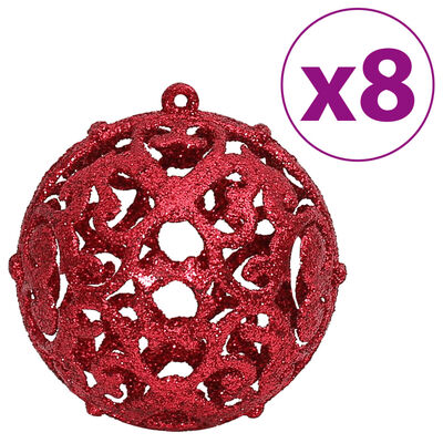 vidaXL Bolas de Navidad 100 unidades rojo tinto 3 / 4 / 6 cm