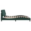 vidaXL Estructura cama sin colch&oacute;n terciopelo verde oscuro 180x200 cm