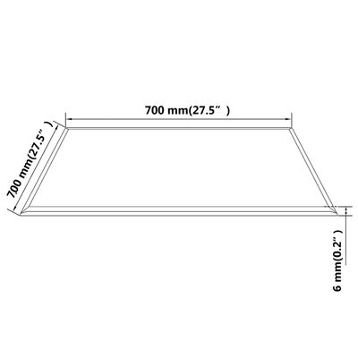vidaXL Tablero mesa de cristal templado cuadrado 700x700 mm