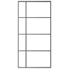 vidaXL Puerta corredera ESG vidrio y aluminio negra 102,5x205 cm