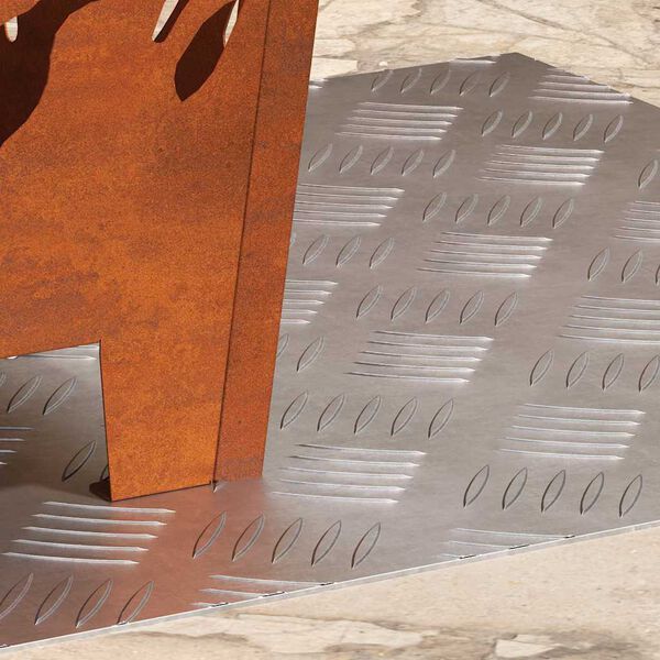 vidaXL Pelda&ntilde;o Cuadrado 2 pcs Plateado 50 x 50 cm Aluminio