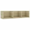 vidaXL Estante de pared para CD contrachapada color roble 75x18x18cm