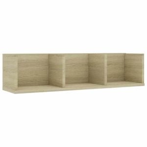 vidaXL Estante de pared para CD contrachapada color roble 75x18x18cm