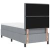 vidaXL Cama tipo Box Spring con colch&oacute;n Gris Claro 100 x 200 cm tela