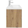 vidaXL Mueble para lavabo con lavabo integrado y grifo roble artesanal