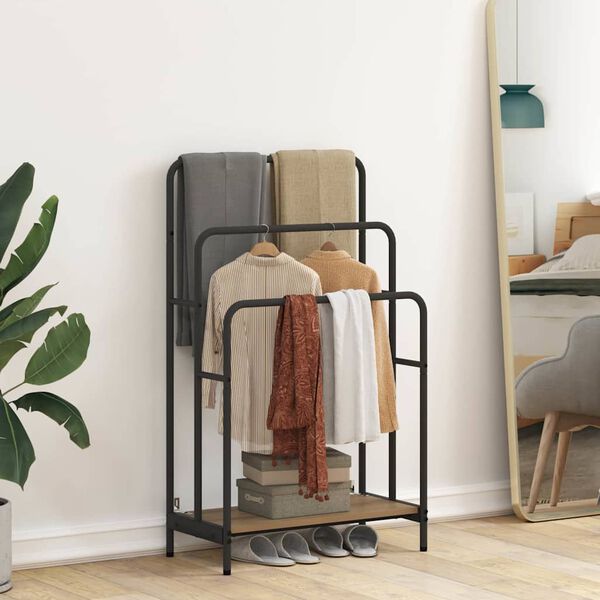 vidaXL Perchero con estante Roble artesanal 60 x 30 x 100,5 cm