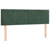 vidaXL Cama box spring colch&oacute;n y LED terciopelo verde oscuro 140x190cm
