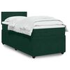 vidaXL Cama box spring con colch&oacute;n terciopelo verde oscuro 80x200 cm