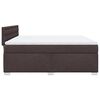 vidaXL Cama box spring con colch&oacute;n tela marr&oacute;n oscuro 180x200 cm