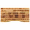 vidaXL Tablero escritorio con curva madera mango rugosa 110x50x2,5 cm