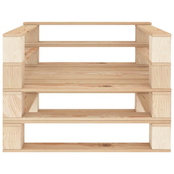 vidaXL Juego de muebles de pal&eacute;s para jard&iacute;n 7 piezas de madera