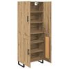 vidaXL Aparador alto 2 pcs Roble artesanal 69,5 x 34 x 180 cm