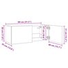 vidaXL Mueble de TV de pared con luces LED blanco 80x35x31 cm