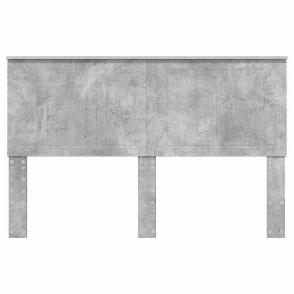 vidaXL Cabecero con cabecera Gris Concreto 150 cm Madera contrachapada