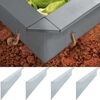 vidaXL Vallas para caracoles 4 uds acero galvanizado 150x7x25cm 0,7mm