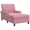 vidaXL Sill&oacute;n reclinable con coj&iacute;n Rosa 91 x 157 x 91 cm Terciopelo