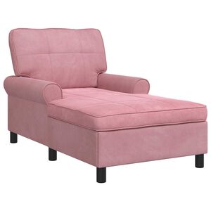 vidaXL Sill&oacute;n reclinable con coj&iacute;n Rosa 91 x 157 x 91 cm Terciopelo