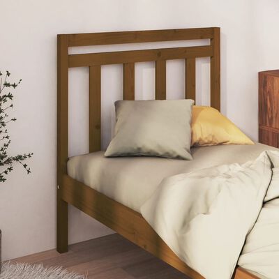 vidaXL Cabecero de cama madera maciza pino marrón miel 95x4x100 cm