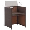 vidaXL Set comedor de jard&iacute;n 17 pzas y cojines rat&aacute;n sint&eacute;tico marr&oacute;n