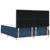 vidaXL Cama Box Spring LED con colch&oacute;n Azul 180 x 200 cm tela