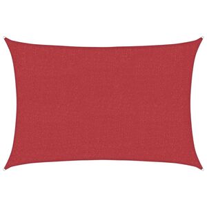 vidaXL Toldo de vela rojo HDPE 160 g/m&sup2; 2x2,5 m