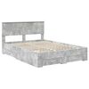 vidaXL Estructura de cama con cabecera Gris Concreto 140 x 190 cm