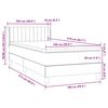 vidaXL Cama box spring con colch&oacute;n terciopelo rosa 100x210 cm