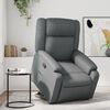 vidaXL Sill&oacute;n reclinable elevable cuero artificial gris