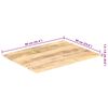 vidaXL Superficie de mesa madera maciza de mango 15-16 mm 90x60 cm