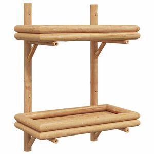 vidaXL Estante de pared con estante Marr&oacute;n 39 x 26 x 60 cm Bamb&uacute;