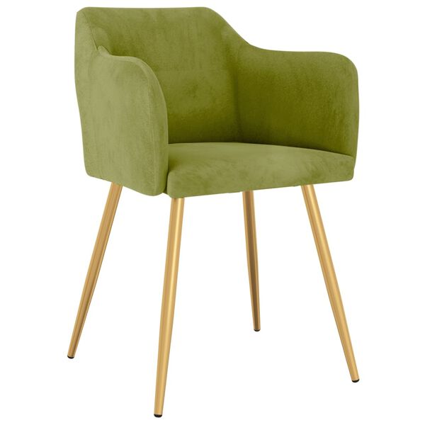 vidaXL Sillas de comedor 6 unidades terciopelo verde claro