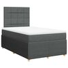 vidaXL Cama box spring con colch&oacute;n tela gris oscuro 120x200 cm
