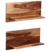 vidaXL Estantes de pared 2 uds madera maciza de acacia 58x26x20 cm