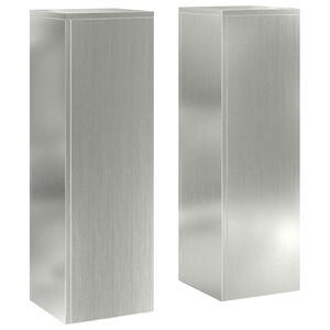vidaXL Soporte de plantas 2 uds. Plateado 24 x 24 x 75 cm
