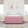 vidaXL Estructura de cama con colch&oacute;n Rosa 140 x 200 cm tela