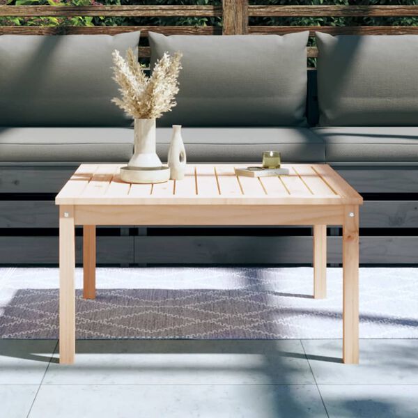 vidaXL Mesa de jardín madera maciza de pino 82,5x82,5x45 cm