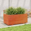 vidaXL Jardinera madera maciza de pino marr&oacute;n cera 110x60x49,5 cm