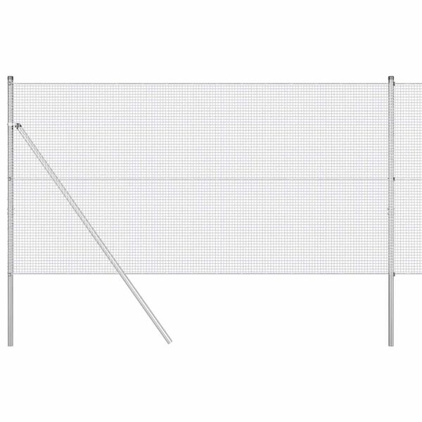 vidaXL Poste de Valla Plateado 10 x 1,4 m (malla de 16 x 16 mm) Acero