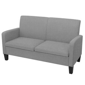 vidaXL Sof&aacute; de 2 plazas 135x65x76 cm gris claro
