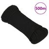 vidaXL Cuerda de trabajo poli&eacute;ster negro 3 mm 500 m