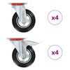 vidaXL Ruedas giratorias 8 unidades 160 mm