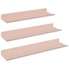 vidaXL Estante flotante 3 pcs Rosa 40 x 9 x 2,5 cm Acero