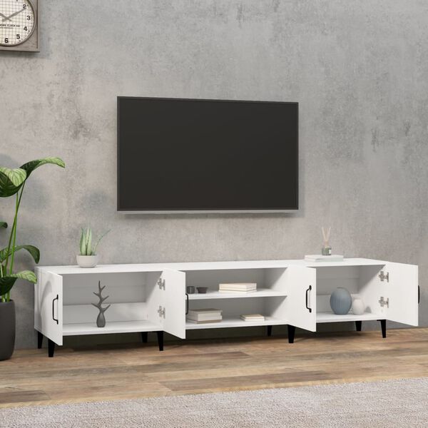 vidaXL Mueble de TV blanco 180x31,5x40 cm madera de ingeniería