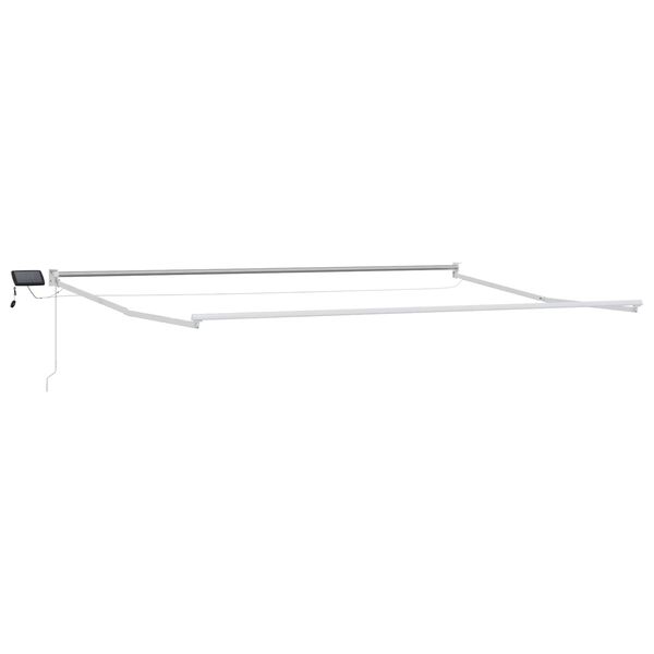 vidaXL Toldo manual retr&aacute;ctil con LEDs Beige 4 x 3 m