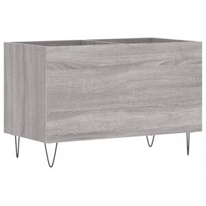 vidaXL Mueble discos madera contrachapada gris sonoma 74,5x38x48 cm