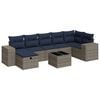 vidaXL Set de sof&aacute;s de jard&iacute;n y cojines 8 piezas rat&aacute;n sint&eacute;tico gris