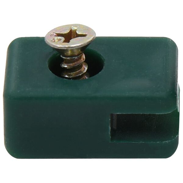 vidaXL Soporte de alambre valla de jardín con tornillo 100 sets verde