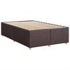 vidaXL Cama box spring con colch&oacute;n tela marr&oacute;n oscuro 120x200 cm